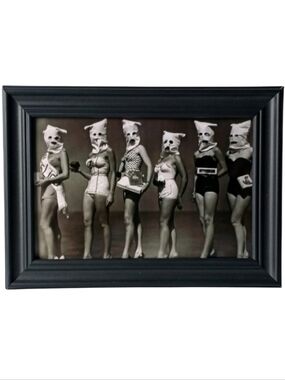 Vintage Lady's Legs Beauty Pageant Werid 60 Retro fashion beauty makeup hair art